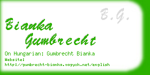 bianka gumbrecht business card